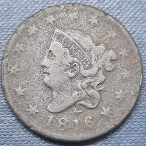 1816 Coronet Head Large Cent 1c Better Grade #74248 - Picture 1 of 2