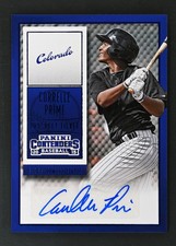 2015 Panini Contenders #4 Correlle Prime Auto Blue Foil Parallel Prospect Ticket