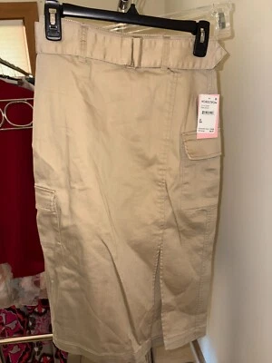 Falda Juicy Couture Midi Larga Caqui Talla 26 Nueva Con Etiquetas Foto 1 de 3