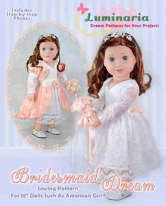 Printed Pattern 18" Doll Clothes American Girl Modern Trendy Wedding Bride Dress - Picture 1 of 9