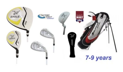 7-9 Years Junior Eagle Graphite Golf Club Set wStand Bag, Woods, Irons & Putter - Image 1 of 4