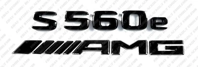 Gloss Black Emblems Trunk for Mercedes-Benz S560e AMG W140 W220 W221 W222 W223 - Image 1 of 4