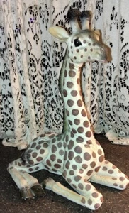 Vintage afrikanische Giraffe Figur Skulptur Statue Tierwelt Garten Safari 12,5" hoch - Bild 1 von 5