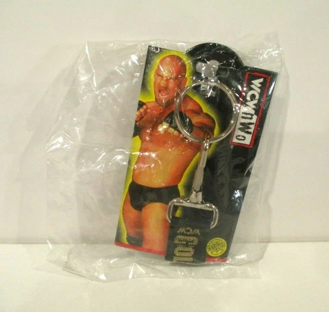 1999 Vintage WCW NWO MISB Goldberg Black Lanyard Keychain Starline Creations Cover