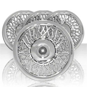 Set of Four 15" Chrome ABS Hubcap Wheel Covers (Push-on) - Picture 1 of 4