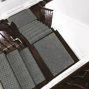 PURE ERA Bullnose Stair Treads Carpet Non-Slip Self Adhesive Tape Free 9.5"x30" - Picture 1 of 123