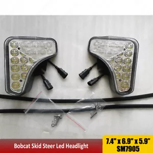 7251341 7251340 Left & Right Led Headlights For Bobcat Skid Steer T450,T550,T590 - Picture 1 of 10