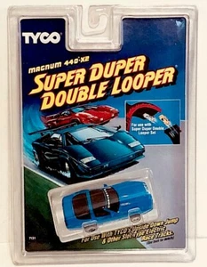 VTG - TYCO Super Duper Double Looper Blue Corvette ZR1 #7129 Magnum 440-X2 - MOC - Picture 1 of 3