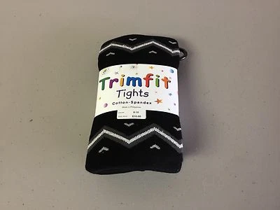 Medias trimfit de algodón/spandex para niñas talla 8-10 negras con diseño #131R nuevas con etiquetas Foto 1 de 2
