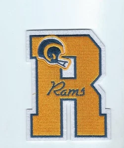 Vintage 80er Los Angeles LA Rams Brief Aufnäher 4" x 2 3/4" (nähen oder aufbügeln) - Bild 1 von 1