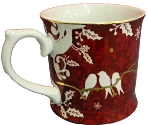 Taza de café Starbucks 2010 de Rosanna 3 5/8" T borde dorado White Birds - Imagen 1 de 4