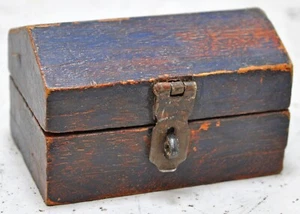 Vintage Wooden Dome Shaped Small Jewelry Storage Box Original Old Hand Crafted - Picture 1 of 10