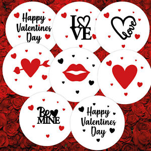 Valentines Day Sweet Cone Stickers Love Valentines Tags Heart Be Mine Labels 