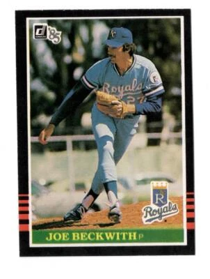 1985 Donruss Joe Beckwith Kansas City Royals #541 Excellent - Image 1 of 2