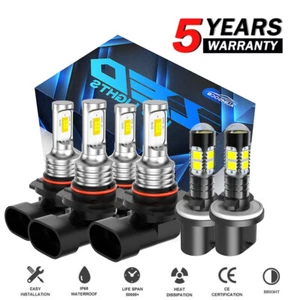 For Chevy Silverado 1500 LS LT Cab Pickup 1999-2002 LED Headlight Fog Lamp Bulbs - Picture 1 of 15