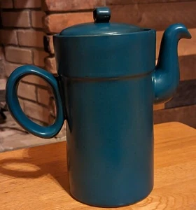 Vintage Bennington Pottery Pitcher 1774 Teal Colored, Beautiful Unique Piece - Picture 1 of 18