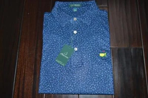 Peter Millar The Masters blaues Mini-Logo Golfshirt Poloshirt Größe 2XL Herren - Bild 1 von 4