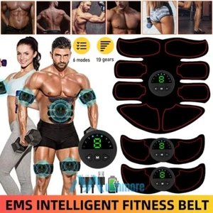 EMS Abdominal Muscle Toning Trainer ABS Toning Belt Simulation Fat Burner w/ LCD - Picture 1 of 60