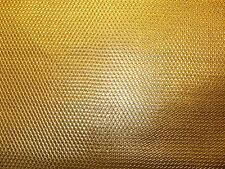 Vinyl Upholstery Faux Leather Basket Weave Tile / Metallic Gold SHIPS FOLDED