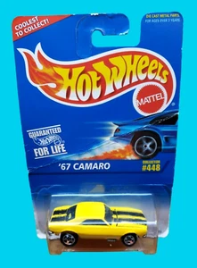 1996 Hot Wheels '67 Camaro Mainline Yellow Collector #448 5SP #13872 1:64 - Picture 1 of 12