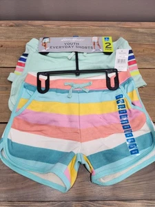 Eddie Bauer Youth Everyday Shorts Girl's 2 Pack L 10/12 Aqua Sky - Picture 1 of 6