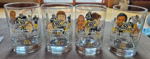 VINTAGE 1982 McDonald’s Pittsburgh Steelers All-Time Greatest Glasses set of 4 - Picture 1 of 2