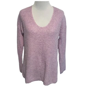Marine Layer Elisa Pullover Womens XS Heather Lilac Acrylic Cashmere V-Neck - Picture 1 of 9