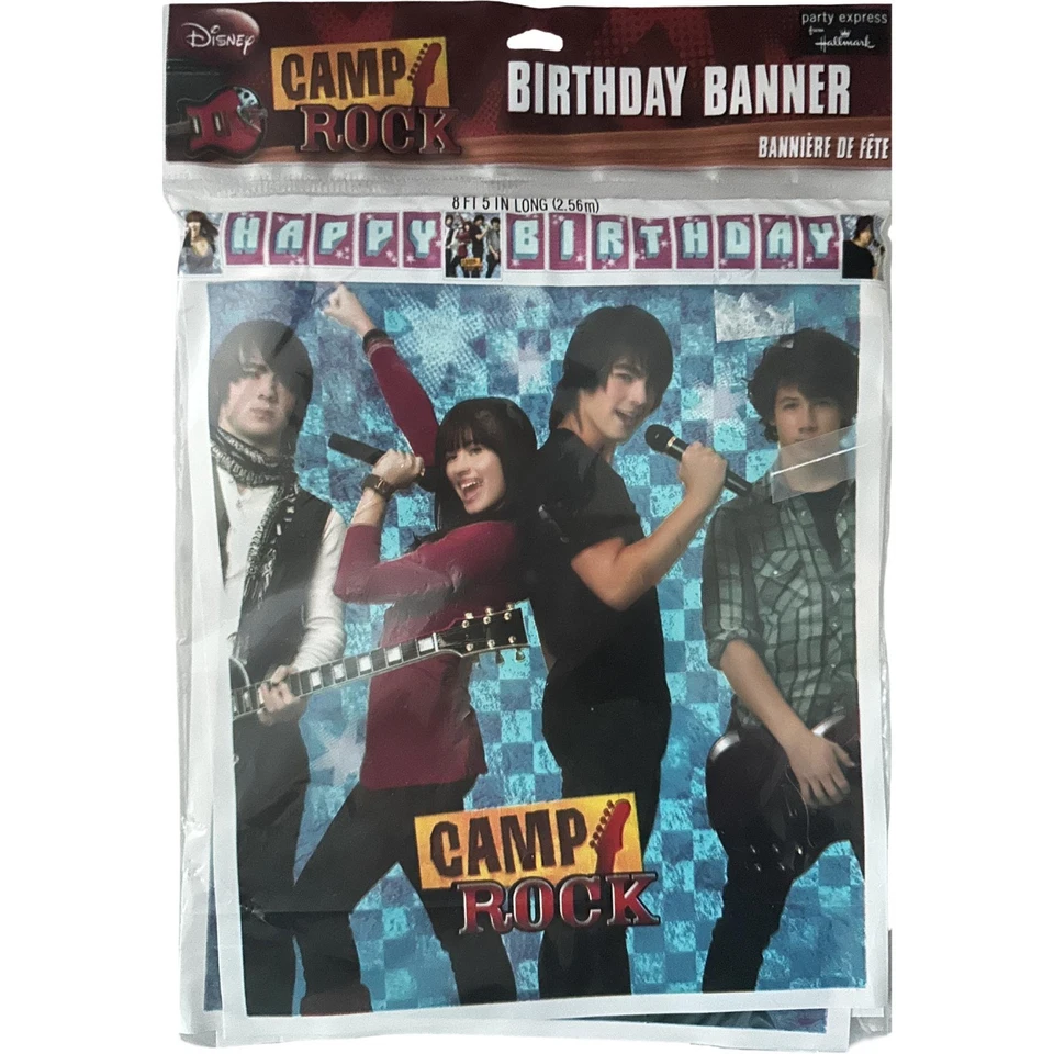 CAMP ROCK PLÁSTICO FELIZ CUMPLEAÑOS BANNER (1) Suministros para Fiesta de Cumpleaños Colgante Foto 1 de 1