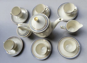 Porcelain Form Someraldo  Regent  Italien  Espresso  Coffee Set 17 Pies - Picture 1 of 17