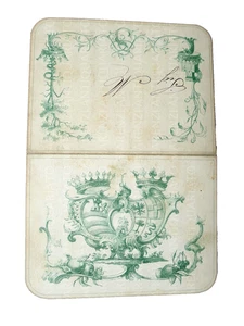 ANTICO MENU ARALDICA NOBILTà NOZZE MATRIMONIO VINO IMPORTANTE ALTA CUCINA 1895 - Picture 1 of 2