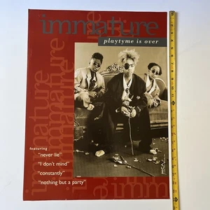 Póster Inmaduro 1994 18x24 Raro De Colección MCA R&B Soul Póster El tiempo de juego ha terminado - Imagen 1 de 11