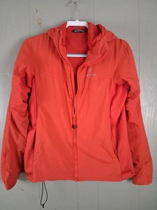 Arcteryx Womens Atom LT Hooded Full Zip Jacket Large Orange Gorpcore Nylon - Picture 1 of 14