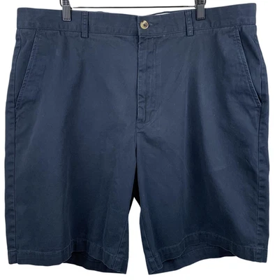 Roundtree & Yorke Shorts Mens 40W Navy Blue Chino Flat Front Casuals Cotton Dad - Image 1 of 4