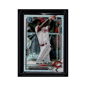 Malvin Valdez 2021 Bowman Chrome Prospects MOJO #BCP-184 Cincinnati Reds NM - Picture 1 of 3