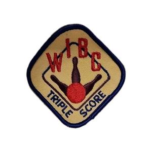 WIBC Vintage Triple Score Patch Damen International Bowling Kongress Ball Pins - Bild 1 von 2