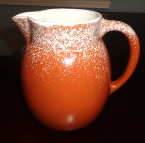 TOLLER MCM ROSEVILLE KERAMIK "RAYMOR" KRUG-KÜRBIS mit CREME SPRITZER GLASUR - Bild 1 von 6