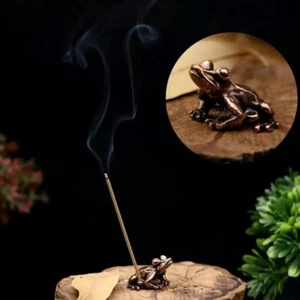 alloy frog incense burner holder flower statue censer plate for sticks cone B^lk - Picture 1 of 7