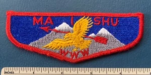 Vintage OA MA I SHU LODGE 363 Order of the Arrow FLAP PATCH WWW Twin Falls Idaho - Picture 1 of 2