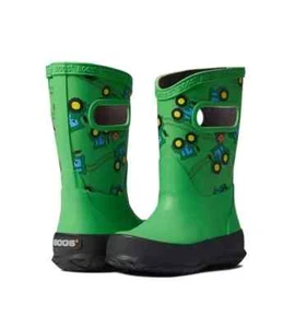 Stivali da pioggia Bogs Kids verde trattore gomma bambino grande taglia 2 (8-9 anni) nuovi con scatola - Foto 1 di 6