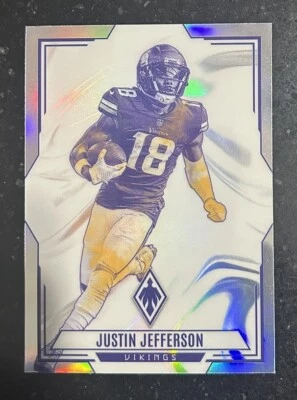 2023 Panini Phoenix Justin Jefferson Contours Silver Prizm #CON-1 Vikings - Image 1 of 2