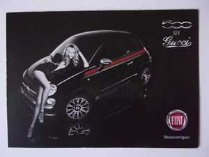 FIAT 500 GUCCI orig 2011 USA Mkt Postcard Size Sales Information Card - Picture 1 of 2