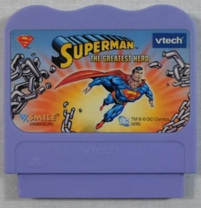 VTECH V.SMILE DC SUPERMAN THE GREATEST HERO VIDEO LEARNING GAME CARTRIDGE - Picture 1 of 7