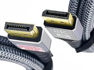 2m DisplayPort 1.4 Kabel DP Kabel 8K@60Hz UHD WQHD HDR HDCP 2.2 4K@165Hz 2K@360 - Bild 1 von 11