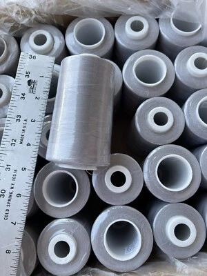 50 Big Spools Light Gray Multi Purpose Serger Sewing Machine Threads T27 Quality - Image 1 of 4