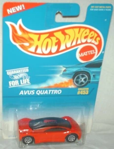 Hot Wheels 1996 # 453 Audi Avus Quattro red 7 spoke wheels excellent card - Picture 1 of 1