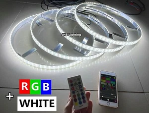 15.5" DUAL ROW Bluetooth+Remote RGBW LED Multi-function Truck Wheel Rim Lights - Picture 1 of 13