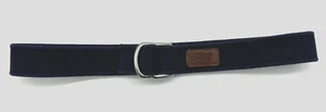 VINTAGE Polo Ralph Lauren Blue Canvas Belt Double-D Ring Adjustable Up To 32 In - Picture 1 of 5