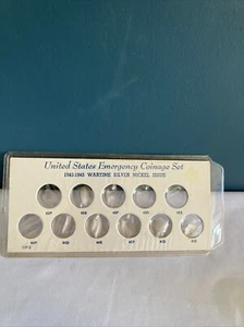 US WARTIME SILVER NICKELS Display Card - Picture 1 of 4