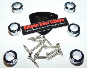 Gibson Firebird Tuner Ferrule Set Kluson Chrome Banjo Spec Guitar Parts Project - Picture 1 of 3