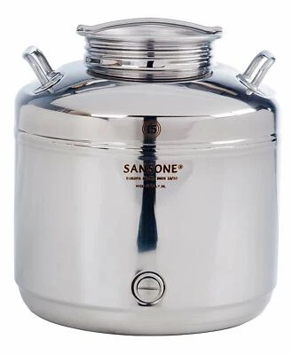 Sansone Fusto saldato Europa 15 litri lt inox contenitore olio vino bidone Rotex - Immagine 1 di 4